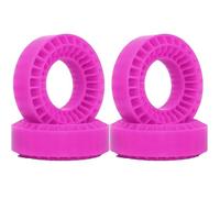 RC Tires Hub Wheel For TRX4M For SCX24 AX24 For FCX24 FCX24M 1/18 1/24 4pcs 55mm 1.0" Silicone Rubber Wheel Tires Insert Foam RC Crawler Car Upgrade Parts(PURPLE)