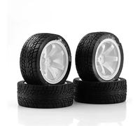 Rc Tires Rims Compatible With HPI For KYOSHO For Tamiya XV02 XV01 TA06 TT01 TT02 PTG2 1/10 RC Rally Wheels Tires Road Car Rubber Tyres 12mm Hex