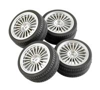 Rc Tires Rims Compatible With Tamiya For TT01 TT02 XV01 TA06 For HPI For WR8 For Kyosho HSP 64mm 1/10 RC Car Tires On Road Touring Drift Car Tyre Wheel(White,D)