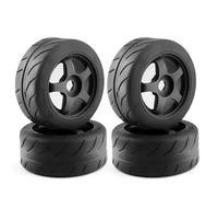RC Tires Tyres Wheels Compatible With Arrma For Infraction For Limitless For Felony 1/7 RC Car Upgrade Parts 5-Spoke 100x42mm Tire Tyre 17mm Wheel Hex 4pcs(Black)