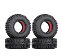 RC Tires Tyres Wheels Compatible With Axial For SCX10 90046 TRX4 D90 Redcat Gen8 4PCS 1.9" Rubber Wheel Tires With Dual Stage TPE Foam For RC Crawler Car(Color1)