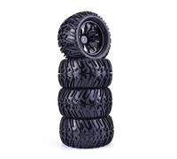 RC Tires Tyres Wheels Compatible With HSP 94111 94188 1/10 Off-road RC Cars 4PCS Truck Wheel Tires D128mm Rubber Tire Wheels In 12mm Hex Adapter(B10)