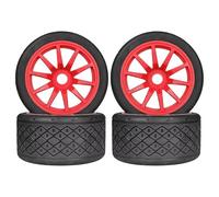 RC Tires Tyres Wheels Compatible With Infraction For Limitless For Felony For FSR For Model GT For Arrma 1/7 RC Car Parts 53/107 42/100 Tire Tyre 17mm Wheel Hex(Red,4pcs 107mm)