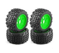 RC Tires Tyres Wheels Compatible With TRAXXAS For Sledge For E-Revo For ARRMA RC Car 4Pc 152Mm 1/8 1/10 For Monster Truck Tire With 12Mm 14Mm 17Mm Wheel Hex(Green)