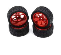 RC Tires Tyres Wheels Compatible With WLtoys 144001 A959 A949 A969 A979 A959-B A969-B A979-B RC Car Spare Parts Upgrade Metal Wheel Tire Extender(Red)