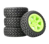 RC Tires Tyres Wheels Compatible With WLtoys 144010 144001 124017 1/10 1/14 RC Off-Road Car Upgrade Spare Accessories 75mm Widening Wheels(Green)