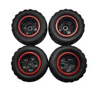 RC Tires Tyres Wheels Compatible With WPL For D12 8Pcs Rubber Tires Tyre Wheel Upgrade Accessories 1/10 RC Truck Car Parts Wheel Rims Tires Set