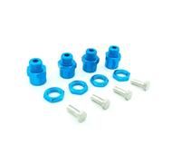 Rc Toys Accessories For 1/10 1/8 Tires 4PCS Aluminum Alloy Hex Adapter 12mm To 17mm Wheel Hex Hubs Adapter Extension Conversion Nuts RC Car Upgrade(Blue1)