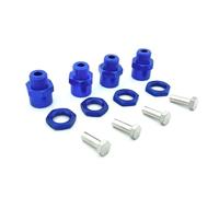 Rc Toys Accessories For 1/10 1/8 Tires 4PCS Aluminum Alloy Hex Adapter 12mm To 17mm Wheel Hex Hubs Adapter Extension Conversion Nuts RC Car Upgrade(Blue2)