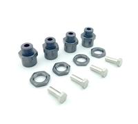 Rc Toys Accessories For 1/10 1/8 Tires 4PCS Aluminum Alloy Hex Adapter 12mm To 17mm Wheel Hex Hubs Adapter Extension Conversion Nuts RC Car Upgrade(Gray)