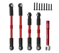 RC Toys Components For Arrma For Gorgon 4x2 For Vorteks 2wd Fury Mega 550 Quake 1/10 Turnbuckles Camber Links Toe Set Linkage RC Upgrade Parts(Red)