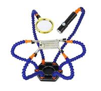RC Toys Components for Soldering Station with Six Flexible Arms Metal Base Tool 6 Aid Vise Aluminum Rc Repair Upgrade Accessories(Type B)