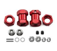 RC Toys Components For Tamiya For DT02 DT-02 DT03 58354 Frog 58346 Grasshopper WR-02 Metal 12mm Wheel Hex Hub Adapter Upgrade Parts Accessories(Red)