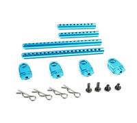 RC Toys Components For Tamiya For TT02 RC Car Parts Accessories Metal Assembled Body Post Mount Set Tool-Free Height Adjustment With R Clips For Secure Hold(Blue)