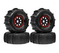 RC Toys Components For Traxxas For Arrma For Senton For Vkar For UDR For Mojave For Atom DF7 DB8 1/7-1/8 RC Car Upgrades Parts Sand Tires Snow Tyres 17mm Hex(Red)