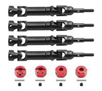 RC Toys Components For Traxxas For Mini For Maxx 4pcs Steel Front And Rear Drive Shaft CVD Driveshaft RC Car Upgrade Parts Accessories(Red)