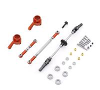 RC Toys Components For WPL For B14 B24 B-24 C14 C24 C-24 B16 B36 Q60 1/16 Upgrade Metal Front Rear Gear Bridge Axle RC Car Spare Parts(Red front)