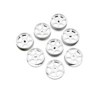 RC Toys Components Narrow Rim Set 8.5mm Plastic Fluorescent Yellow Offset 0-3 For Mini-Z For Awd 1/28 Remote Control Car Upgrades Parts Accessories(White)