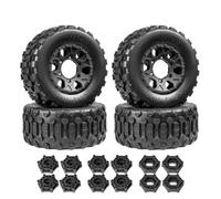RC Toys Components Tires Rubber 4pcs 110mm 12-14-17mm Hex Replacement For Traxxas For Hsp For Tamiya For Hpi 1/10 Rc Off-road Short Truck Car Upgrades Parts(Black,A)