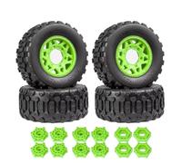 RC Toys Components Tires Rubber 4pcs 110mm 12-14-17mm Hex Replacement For Traxxas For Hsp For Tamiya For Hpi 1/10 Rc Off-road Short Truck Car Upgrades Parts(Green,B)