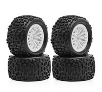 RC Toys Components Wheel Tire Special Material 4pcs 12mm Hex For Arrma For Typhon Gron For Granite 1/18 Remote Control Car Upgrades Parts Accessories(White)