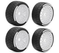 RC Toys DIY Spare For Arrma For Felony For Infraction For Limitless 6S 3S 1/7 Tires And Wheels Scale 17mm Hex - Replacement On-Road RC 100mm Diamet(1 white)