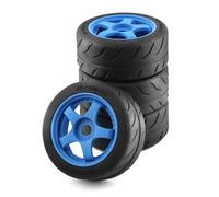 RC Toys DIY Spare For Arrma For Infraction For Limitless For Felony 1/7 4pcs 5-Spoke 100x42mm Tire Tyre 17mm Wheel Hex RC Car Upgrade Parts(Blue)