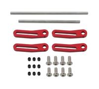 RC Toys DIY Spare For Crawler For Chassis For LCG For TRX4 1/10 RC Remote Control Car Accessories Bumper Bull Bar Metal Front And Rear Modular Upgrade Parts(Red)