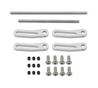 RC Toys DIY Spare For Crawler For Chassis For LCG For TRX4 1/10 RC Remote Control Car Accessories Bumper Bull Bar Metal Front And Rear Modular Upgrade Parts(Silver)