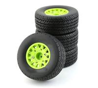 RC Toys DIY Spare For HSP For Sonic 94102 GT LC For Racing PTG-2 For Tamiya For TT02 1/8 1/10 4pcs RC Model Rubber Tires Wheel On Road Car(A GREEN)