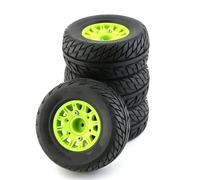 RC Toys DIY Spare For HSP For Sonic 94102 GT LC For Racing PTG-2 For Tamiya For TT02 1/8 1/10 4pcs RC Model Rubber Tires Wheel On Road Car(B GREEN)