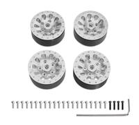 RC Toys DIY Spare For MN 99s 82 78 D90 1/12 For WPL C14 1/16 Aluminum Alloy Tire Hub Outer Diameter 36mm Width 16mm Adapter 5mm Remote Control Car(Silver)