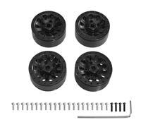 RC Toys DIY Spare For MN 99s 82 78 D90 1/12 For WPL C14 1/16 Aluminum Alloy Tire Hub Outer Diameter 36mm Width 16mm Adapter 5mm Remote Control Car(Black)