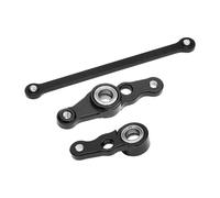 RC Toys DIY Spare For Tamiya DF01 Manta For Ray GPM 7075 Alloy Steering Assembly With Bearings RC Upgrade Modification Repair Parts(Black)