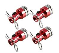RC Toys DIY Spare For Traxxas For Hsp For Sakura For Redcat 1/10 RC Drift Car 4pcs Magnetic Stealth Invisible Body Post Mount Contact Shell Column + Clips(Red)