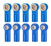RC Toys DIY Spare For TRX-4 For Axial For SCX10 II 1/10 10Pcs Metal M4 Counter Clock-wise Thread Ball End Head Link Rod Joint RC Car Model Parts(Blue)