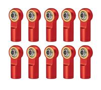 RC Toys DIY Spare For TRX-4 For Axial For SCX10 II 1/10 10Pcs Metal M4 Counter Clock-wise Thread Ball End Head Link Rod Joint RC Car Model Parts(Red)