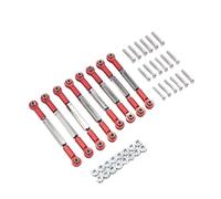 RC Toys DIY Spare For WPL B-1 B-14 B-24 C14 1/16 RC Car Spare Parts Upgrade Metal Pull Steering Pull Servo Rod Pull Rod Base Replace Accessories(Red)