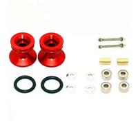 RC Toys For Tamiya For Mini 4WD Double Aluminum Rollers 154 W/Rubber Rings 13 12mm Rc Crawler Parts(Red)