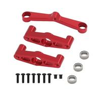 RC Toys Repairs Spare Compatible With Tamiya For TT-02 1/10 Remote Control Car Upgrade Parts Accessories DIY Metal Steering Assembly With Bearing(Red)