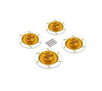 RC Toys Upgrades For Tamiya Tt-01 Tt02 For HPI For HSP 94123 1/10 RC On Road For Racing Car 4PCS Aluminum Alloy Brake Disc Wheel Rim Box Hex Adapter 12mm(Yellow)