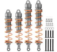 Rc Tracked Shock Absorber For 1/7 Fireteam 6s Ara7618 1/8 For Kraton Ara106040 For Notorious For Outcast ARA330621 ARA330622 Aluminum Front Rear Shock Absorber Damper(Gray)