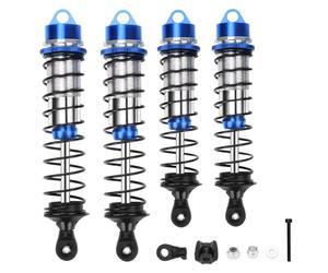 Rc Tracked Shock Absorber For Arrma 1/7 1/8 Arma 6S For Outcast For Notorious EXB Upgrade Parts 4 Pcs Set Front Rear Karton Shock Absorber Damper Repair Upgrade Accessories(Blue)