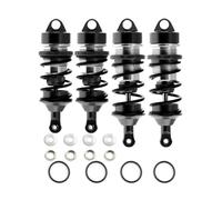 Rc Tracked Shock Absorber For Arrma 1/7 4pcs Metal Front And Rear Shock Absorbers Rc Car Tracked Vehicles Parts Accessories Upgrade Replace Use(Black)