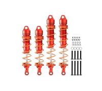 Rc Tracked Shock Absorber For Arrma 6S 1/8 1/7 4Pcs Ara330621 Ara330622 RC Damper Front Rear Shock Absorbers RC Car Parts And Accessories Upgrade Replacement And Use(Orange)
