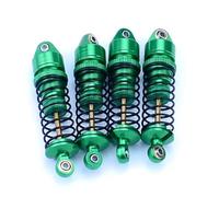 Rc Tracked Shock Absorber For Arrma For Granite For Grom For Typhon For Mojave 1/18 1/14 4pcs Metal Front Rear Shock Absorption Upgrade Parts(Green)