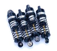 Rc Tracked Shock Absorber For Arrma For Granite For Typhon For Grom 1/14 1/18 4pcs Metal Front & Rear Shock Absorption Rc Car Upgrade Parts Parts Upgrade Replace Use(Black)