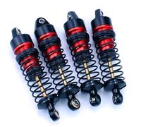 Rc Tracked Shock Absorber For Arrma For Granite For Typhon For Grom 1/14 1/18 4pcs Metal Front & Rear Shock Absorption Rc Car Upgrade Parts Parts Upgrade Replace Use(Red)
