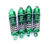 Rc Tracked Shock Absorber For Arrma For Granite For Typhon For Grom 1/14 1/18 4pcs Metal Front & Rear Shock Absorption Rc Car Upgrade Parts Parts Upgrade Replace Use(Green)