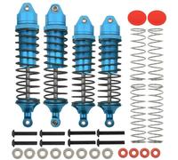 Rc Tracked Shock Absorber For Arrma Mega 550 For Senton For Granite Big For Rock For Typhon 1/10 AR330550 AR330551 4 Pcs Set Full Alloy Front Rear Damper Shock Absorber(Blue)